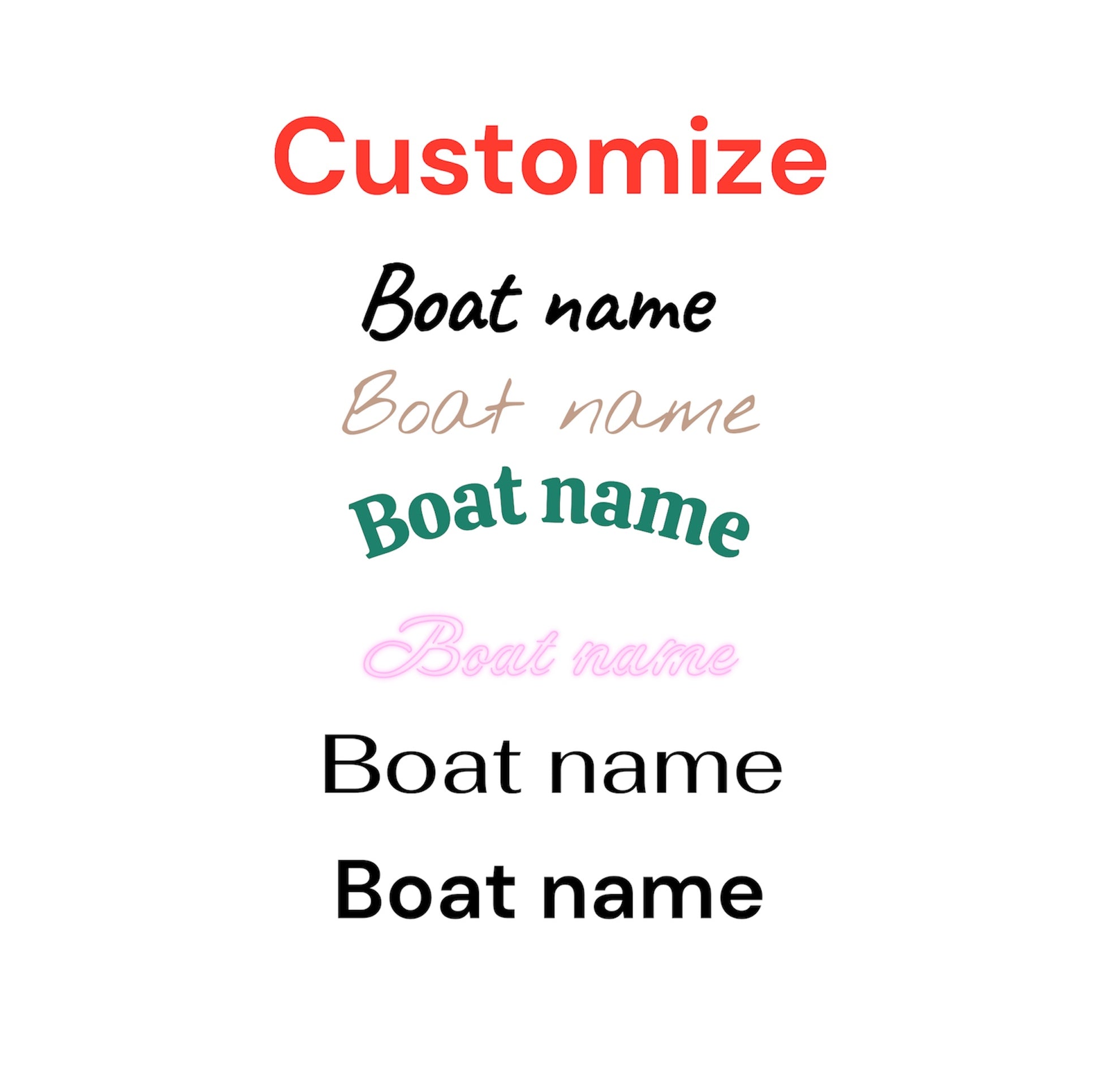Båtnavn i folie – Tilpasset foliemerke / klistremerke