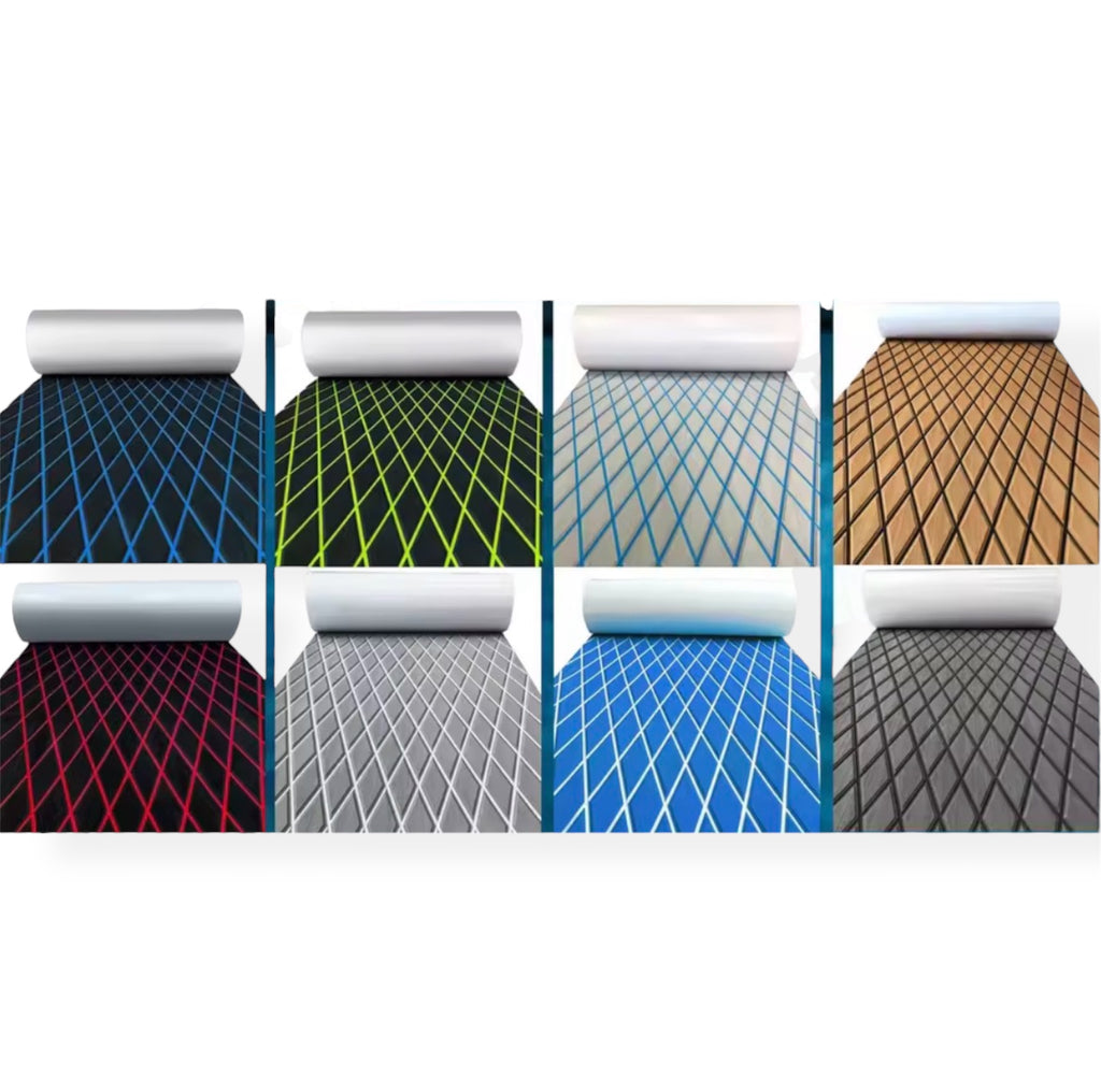 Høydensitets diamant EVA båtdekk-matte – 1900 × 7000 × 6 mm