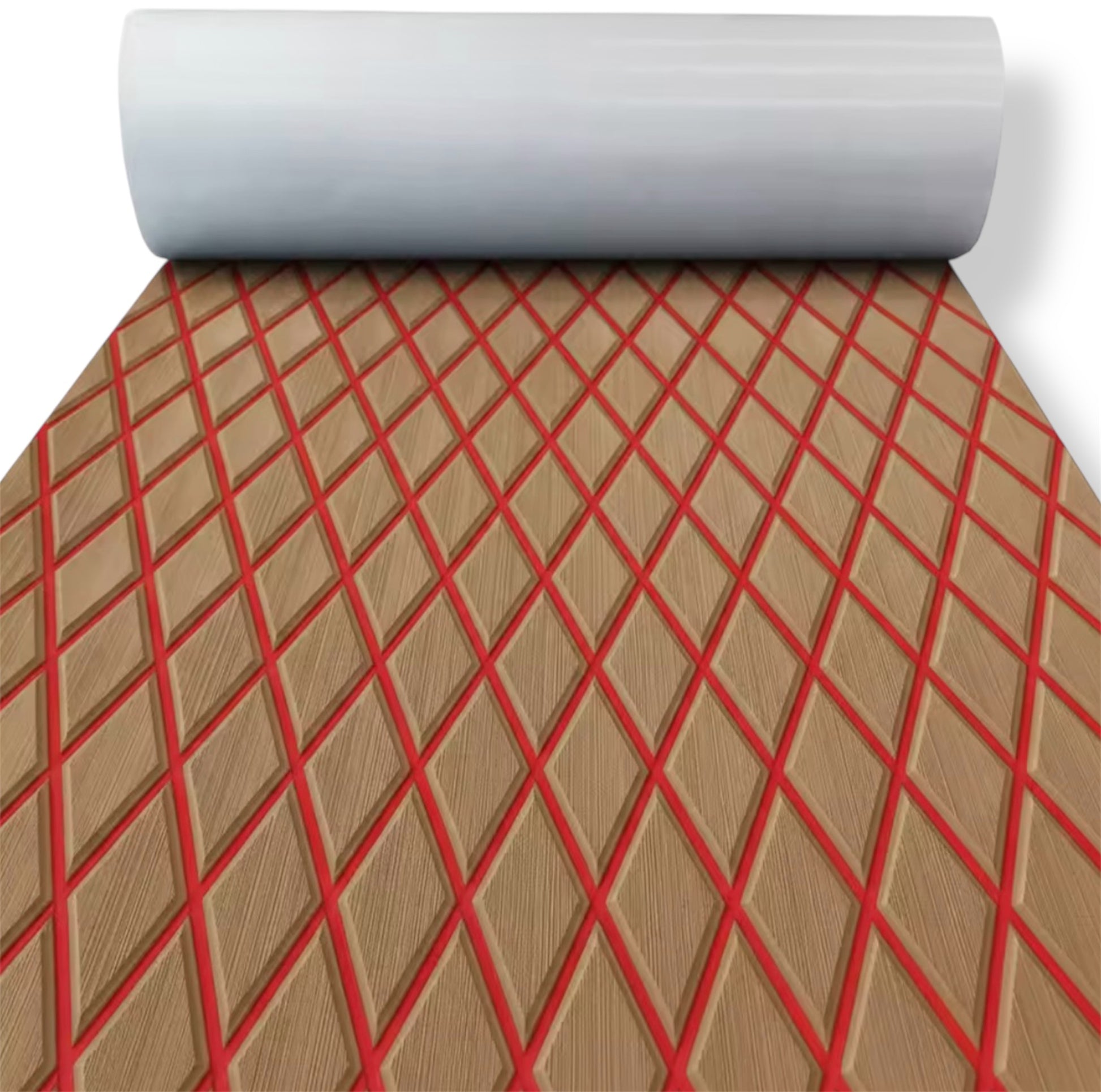 Høydensitets diamant EVA båtdekk-matte – 1900 × 7000 × 6 mm