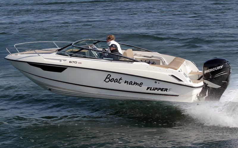 Båtnavn i folie – Tilpasset foliemerke / klistremerke