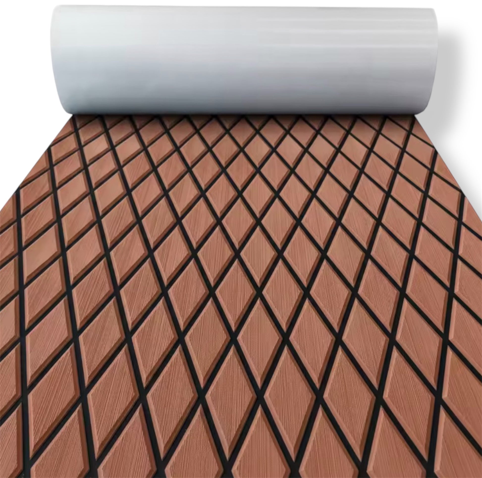 Høydensitets diamant EVA båtdekk-matte – 1900 × 7000 × 6 mm