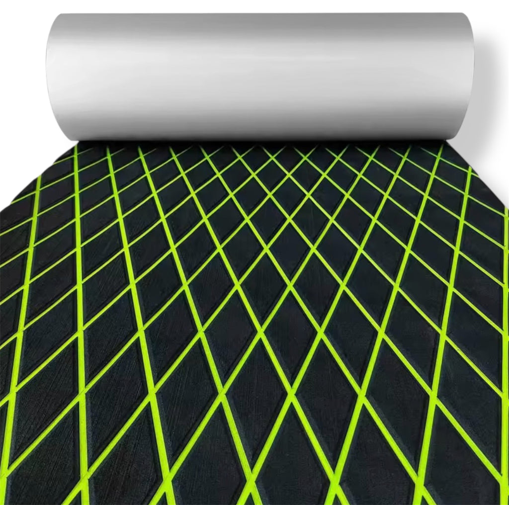 Høydensitets diamant EVA båtdekk-matte – 1900 × 7000 × 6 mm