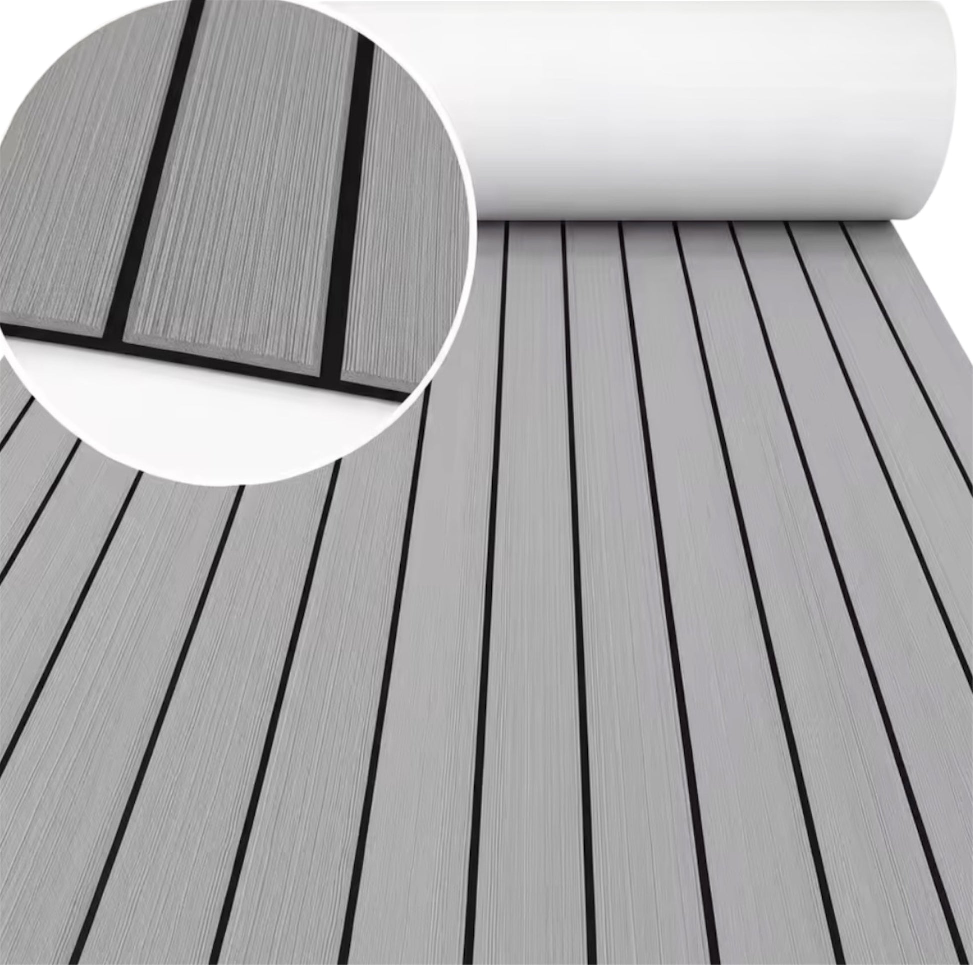 EVA Foam båtdekk-matte 2400 × 300 mm – Sklisikker faux teak