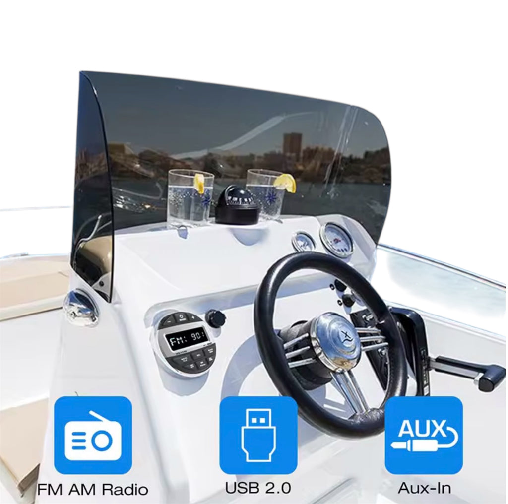 Båt stereoanlegg med Bluetooth – Marine radio IPX5, 4×50W