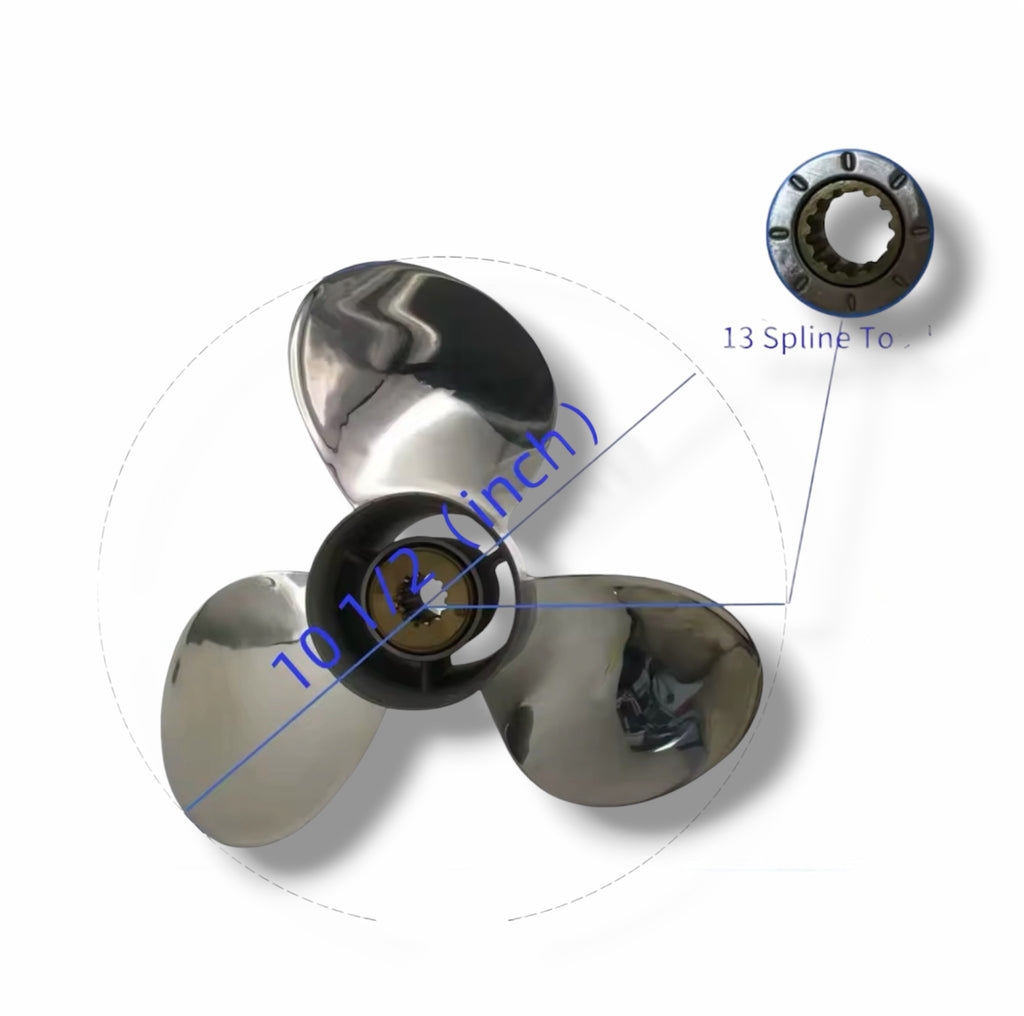 Mercury 25hk–70hk Stålpropell 10 1/2x13