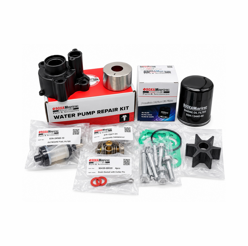 Yamaha Servicesett F80A / F100A – Komplett Servicekit med Impeller & Termostat