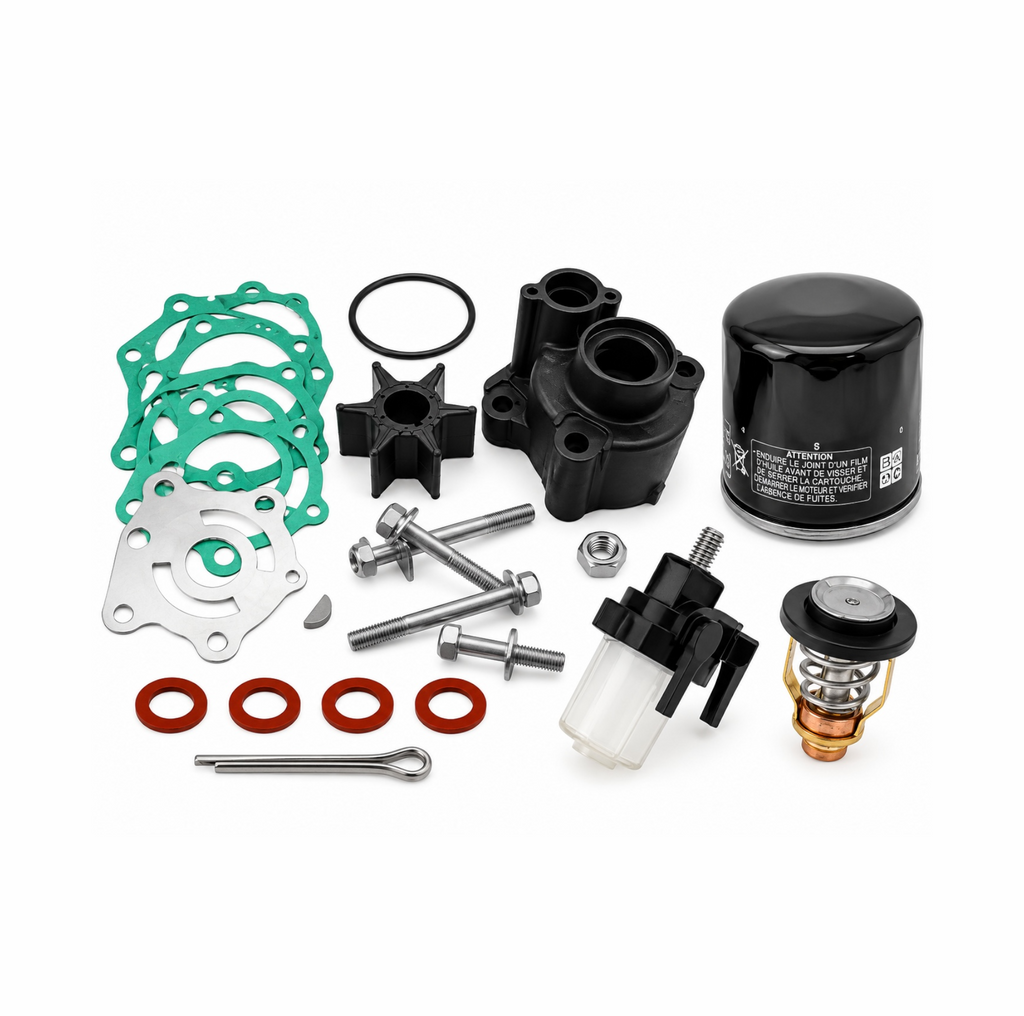 Yamaha Servicesett F80A / F100A – Komplett Servicekit med Impeller & Termostat
